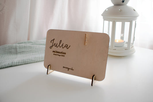 Portafoto de madera personalizado