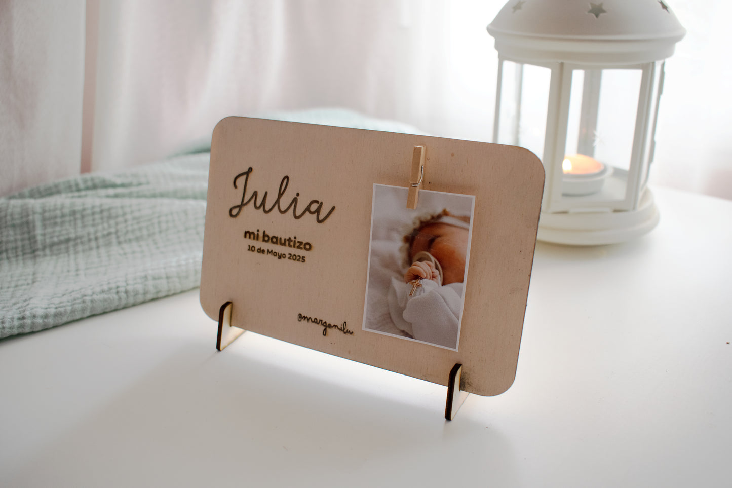Portafoto de madera personalizado