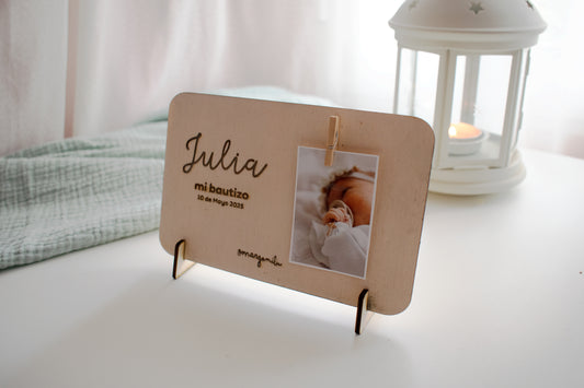 Portafoto de madera personalizado